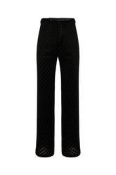 Black stretch velvet pant -  | Wise