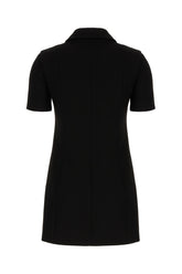 Black crepe polo dress -  | Wise