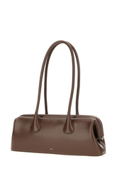 Chocolate leather shoulder bag -  | Wise