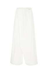 Pantalone dalla gamba ampia in popeline bianco -  | Wise