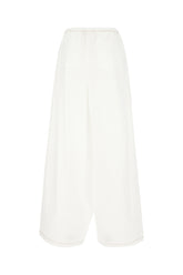 Pantalone dalla gamba ampia in popeline bianco -  | Wise