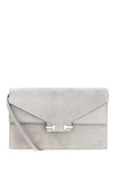 Light grey suede  crossbody bag -  | Wise
