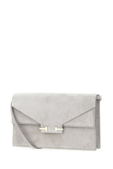 Light grey suede  crossbody bag -  | Wise