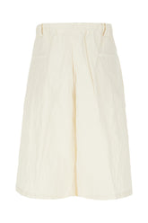 Ivory cotton blend bermuda shorts -  | Wise