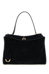 Borsa a mano Rodeo media in pelle scamosciata nera -  | Wise