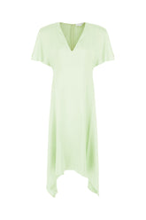 Pastel green acetate blend dress -  | Wise