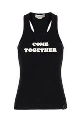 Black stretch cotton top -  | Wise