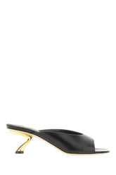 Black leather mules -  | Wise