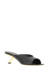Black leather mules -  | Wise