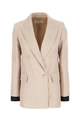 Cappuccino linen and silk blazer -  | Wise