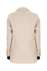 Cappuccino linen and silk blazer -  | Wise