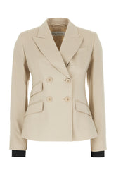 Cappuccino wool blend blazer -  | Wise