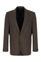 Chocolate wool blend blazer -  | Wise