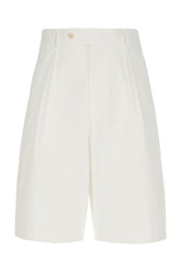 White cotton bermuda shorts -  | Wise