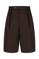 Chocolate cotton bermuda shorts -  | Wise