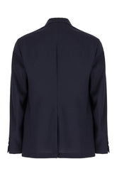 Navy blue wool blazer -  | Wise