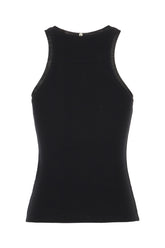 Black stretch cotton top -  | Wise