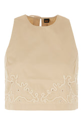 Top in cotone beige -  | Wise