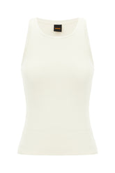 Top in cotone stretch avorio -  | Wise