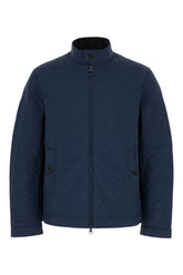 Navy blue nylon padded jacket -  | Wise