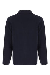 Navy blue cotton blazer -  | Wise