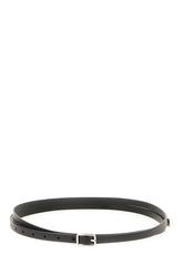 Black leather double belt -  | Wise