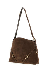Chocolate leather medium Voyou shoulder bag -  | Wise
