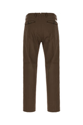 Brown stretch cotton pants -  | Wise