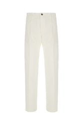 Ivory stretch cotton pants -  | Wise