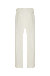 Ivory stretch cotton pants -  | Wise