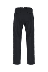 Navy blue stretch cotton pants -  | Wise