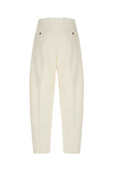 Ivory stretch linen blend pants -  | Wise