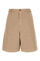Biscuit stretch cotton bermuda shorts -  | Wise