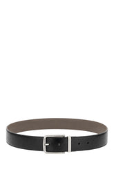 Black leather reversible belt -  | Wise