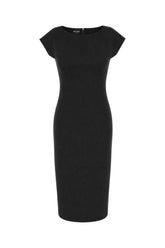 Graphite stretch wool dress -  | Wise