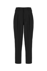 Black stretch polyester blend pants -  | Wise