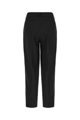 Black stretch polyester blend pants -  | Wise