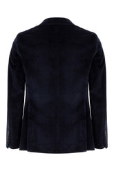Midnight blue velvet blazer -  | Wise