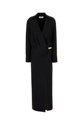 Black acetate and viscose dress -  | Wise