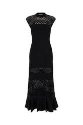 Black viscose blend dress -  | Wise