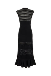 Black viscose blend dress -  | Wise