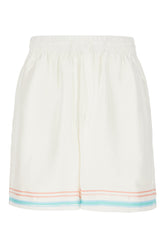 Multicolor silk bermuda shorts -  | Wise