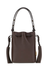 Dark brown leather handbag -  | Wise