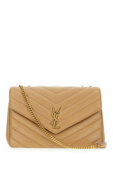 Beige nappa leather large Loulou shoulder bag -  | Wise