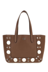 Brown leather Nellcôte shopping bag -  | Wise