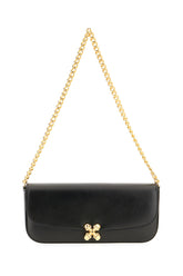 Black leather small Skull Flower shoulder bag -  | Wise