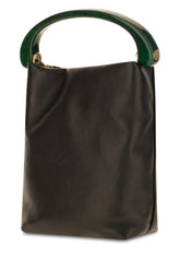 Borsa a secchiello in pelle nera -  | Wise