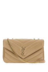 Beige leather mini LouLou shoulder bag -  | Wise