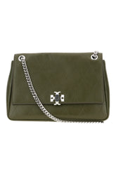 Military green leather shoulder bag -  | Wise
