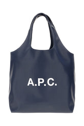 Blue recycled leather shoulder bag -  | Wise